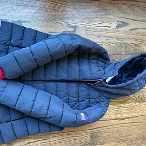 Tommy Hilfiger Blue Puffer Jacket with Quilted Design